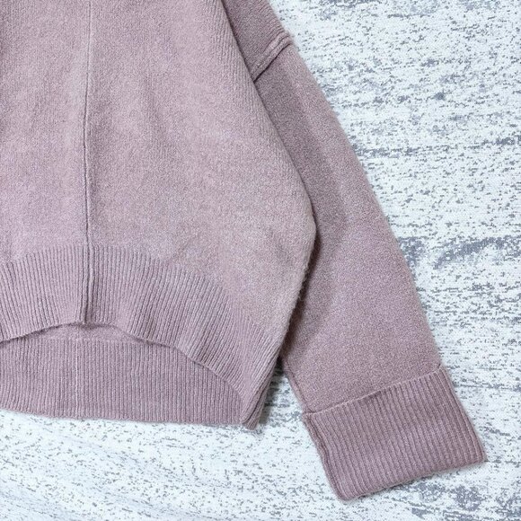 Beams Heart High Neck Knit Dusty Pink Drop Shoulder Fall/Winter - Picture 4 of 5